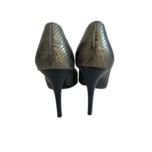 PATRICK COX Metallic Snakeskin Stiletto Heels Size 39.5 US 9.5 - Picture 11 of 12